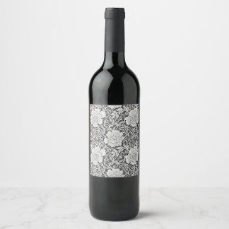 Rótulo De Garrafa De Cerveja Olhar padrão de renda floral