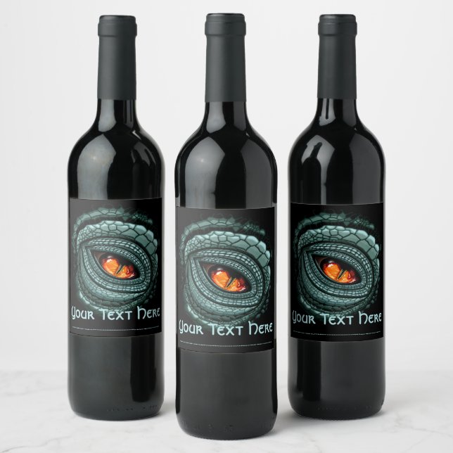 Rótulo De Garrafa De Cerveja Olho de Predador Réptil Primitivo (Garrafas)