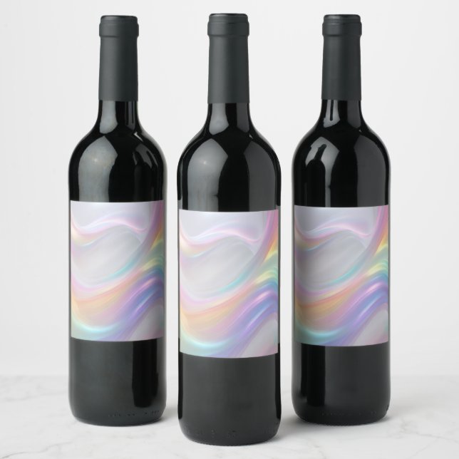 Rótulo De Garrafa De Cerveja Ondas de Luz (Garrafas)