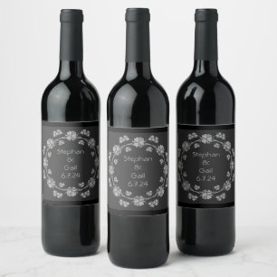 Rótulo De Garrafa De Cerveja Onyx Black Velvet Chalkboard Grunge Vintage