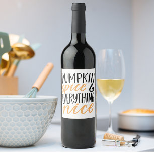 Rótulo De Garrafa De Cerveja Orange & Black Pumpkin Spice Thanksgiving Quote