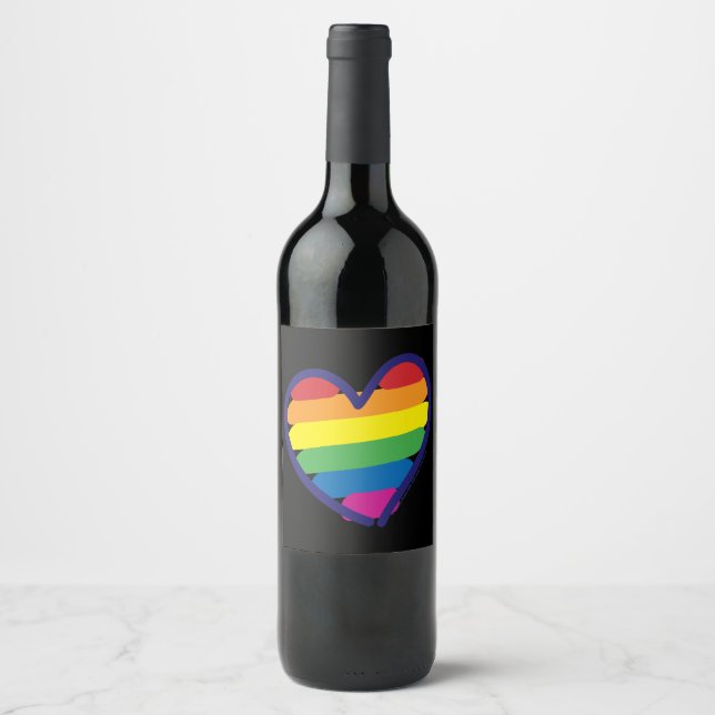 Rótulo De Garrafa De Cerveja Orgulho gay Rainbowflag (Frente)