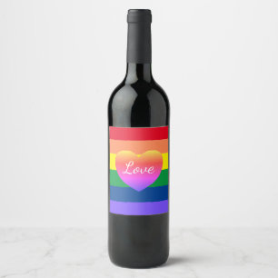Rótulo De Garrafa De Cerveja Orgulho gay Sinalizador arco-íris colorido LGBTQ