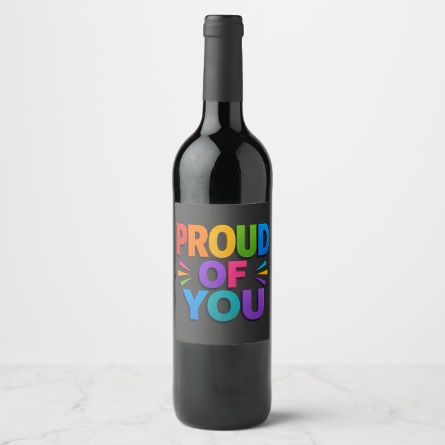 Rótulo De Garrafa De Cerveja Orgulhoso de você (Frente)