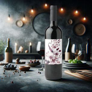 Rótulo De Garrafa De Cerveja Orquídea Personalizada Romântica