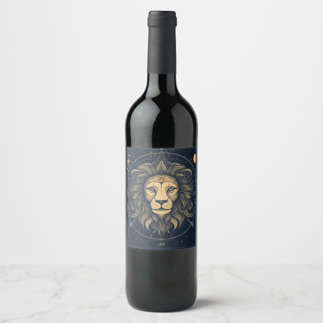 Rótulo De Garrafa De Cerveja Ouro Leo Zodiac Astrologia (Frente)