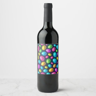 Rótulo De Garrafa De Cerveja Ovo/Primavera de Páscoa de cor clara/néon