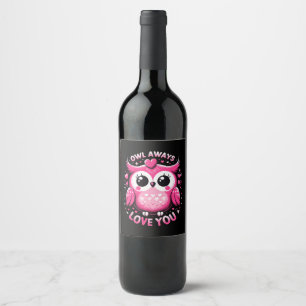 Rótulo De Garrafa De Cerveja Owl Sempre Te Ama - Dia dos Namorados