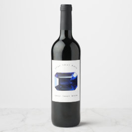 Rótulo De Garrafa De Cerveja Padrão Azul