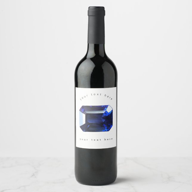 Rótulo De Garrafa De Cerveja Padrão Azul (Frente)