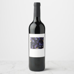 Rótulo De Garrafa De Cerveja Padrão Clássico Abstrato Whimsigoth