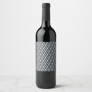 Rótulo De Garrafa De Cerveja Padrão de Grade Negra