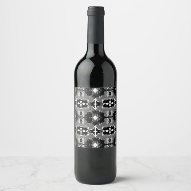 Rótulo De Garrafa De Cerveja Padrão Espelho Sombreado (Frente)