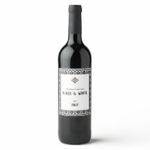 Padrão Geométrico Preto e Branco Elegante