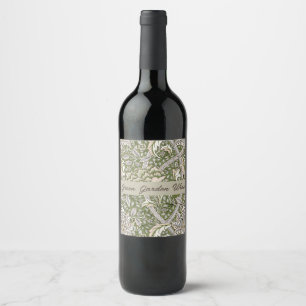 Rótulo De Garrafa De Cerveja : Padrão Verde Windrush de William Morris: Vintage