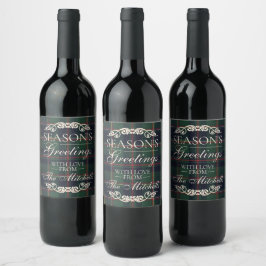 Rótulo De Garrafa De Cerveja Padrão Xadrez Clássico Azul Escuro Vermelho Verde