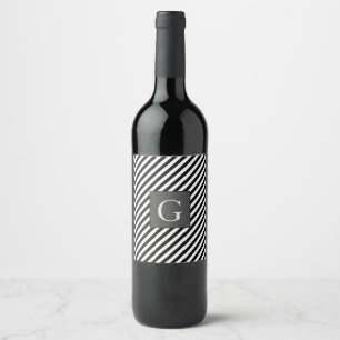 Rótulo De Garrafa De Cerveja Padrinhos de casamento de Monogramas - Bandas do P