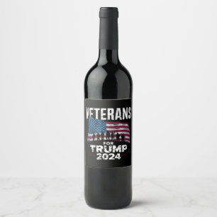 Rótulo De Garrafa De Cerveja Pai Avô Veteranos Para Trump 2024 Bandeira America