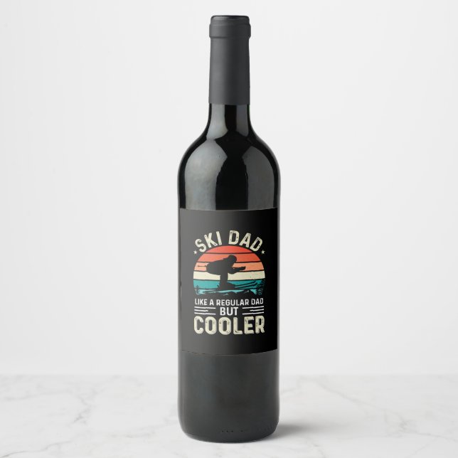 Rótulo De Garrafa De Cerveja Pai de Esqui (Frente)