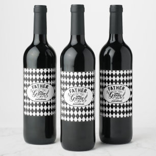 Rótulo De Garrafa De Cerveja Pai Personalizado do Bigode do Groom