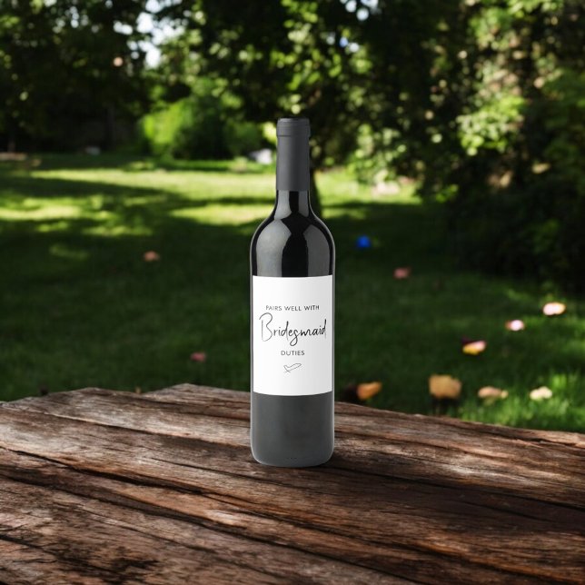 Rótulo De Garrafa De Cerveja Paira Bem Com O Script De Proposta Da Bridesmaid (Criador carregado)