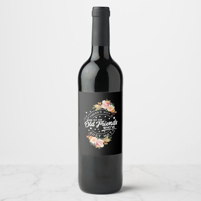 Rótulo De Garrafa De Cerveja Palavra Ainda Para Amigos Antigos (Frente)