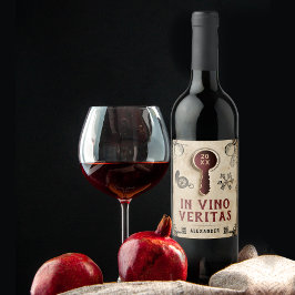 Rótulo De Garrafa De Cerveja Palavras latinas da Sala de Fuga Vermelha legal Vi