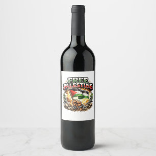 Rótulo De Garrafa De Cerveja Palestina Livre