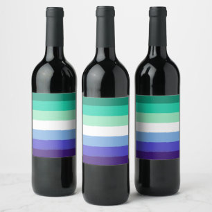 Rótulo De Garrafa De Cerveja Paleta da bandeira de homens gays trans-inclusivos