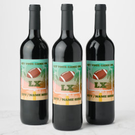 Rótulo De Garrafa De Cerveja Palm Trees e Partido de Futebol