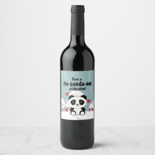 Rótulo De Garrafa De Cerveja Panda urso neve fofo kawaii crianças festa de des