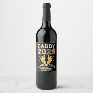 Rótulo De Garrafa De Cerveja Papai 2026 Carregando Anúncio de Bebê Esperando Pa