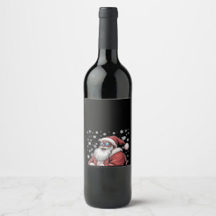 Rótulo De Garrafa De Cerveja Papai Noel preto africano americano Natal