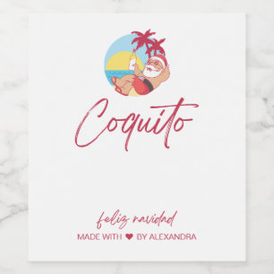 Rótulo De Garrafa De Cerveja Papais noeis Coquito Engraçados Conjunto de Etique