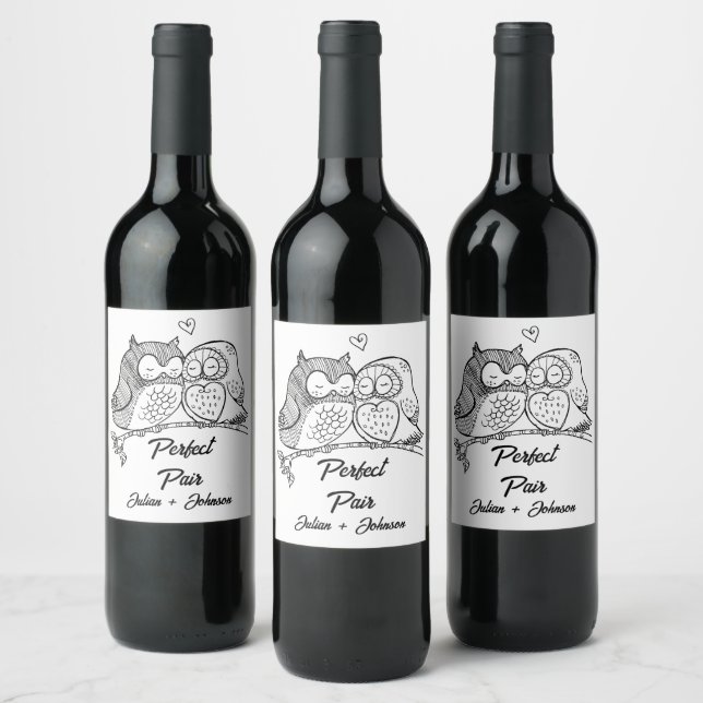 Rótulo De Garrafa De Cerveja Par perfeito personalizado para casais (Garrafas)