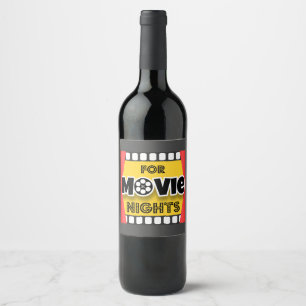 Rótulo De Garrafa De Cerveja Para as noites de cinema