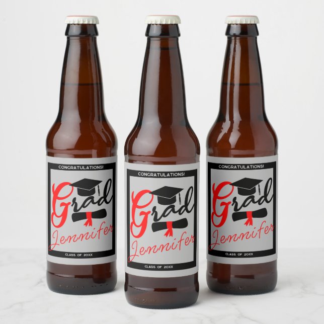 Rótulo de Garrafa de Cerveja para Graduado - Brind (Garrafas)