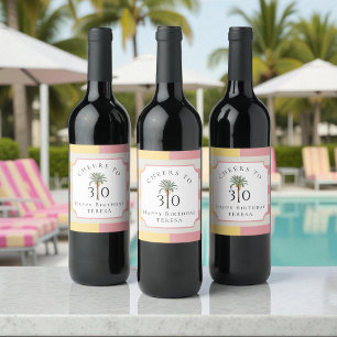 Rótulo De Garrafa De Cerveja Parabéns pelos 30 anos de Palm Beach Tropical