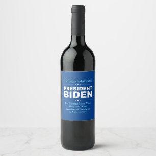 Rótulo De Garrafa De Cerveja Parabéns Presidente Biden Maioria dos candidatos
