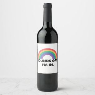 Rótulo De Garrafa De Cerveja Parece Gay Estou No Mês do Orgulho Gay Colorido