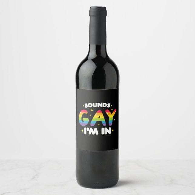 Rótulo De Garrafa De Cerveja Parece Gay, estou no Orgulho LGBT Engraçado (Frente)