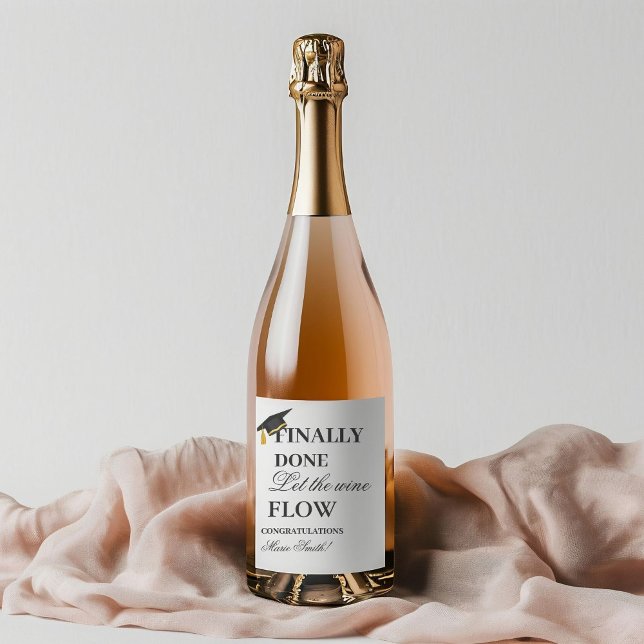 Rótulo De Garrafa De Cerveja Pares bem com a graduação universitária (Criador carregado)