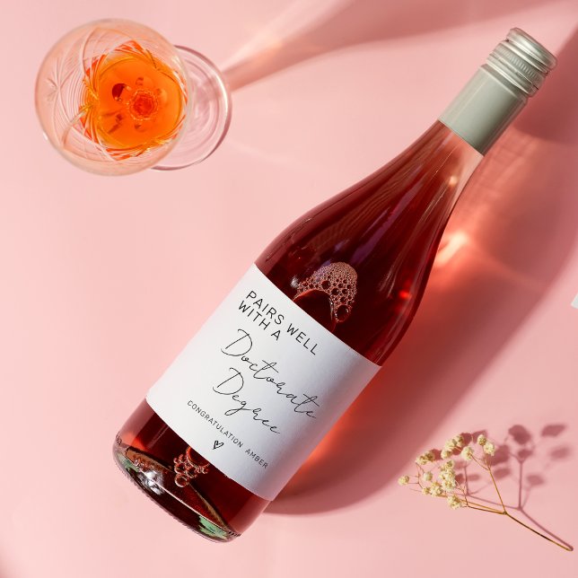 Rótulo De Garrafa De Cerveja Pares bem com doutorado doutorado (Criador carregado)