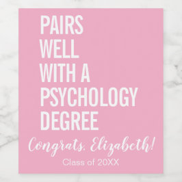 Rótulo De Garrafa De Cerveja Pares Bem Com Graduação Em Psicologia