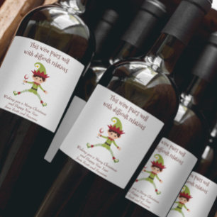 Rótulo De Garrafa De Cerveja Pares de Vinho bem com Relativos Difíceis Engraç