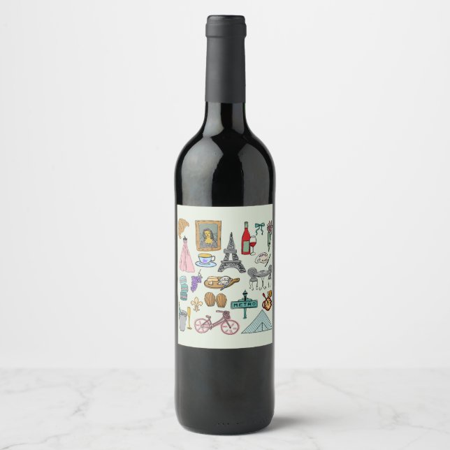 Rótulo De Garrafa De Cerveja Paris Romântica (Frente)