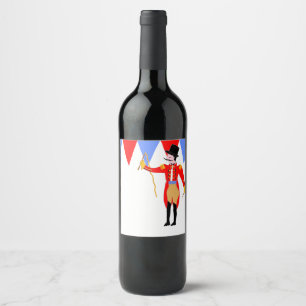 Rótulo De Garrafa De Cerveja Partido Circus Ring Master Circus