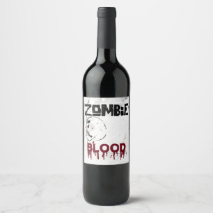 Rótulo De Garrafa De Cerveja Partido do tema do apocalipse do zombi