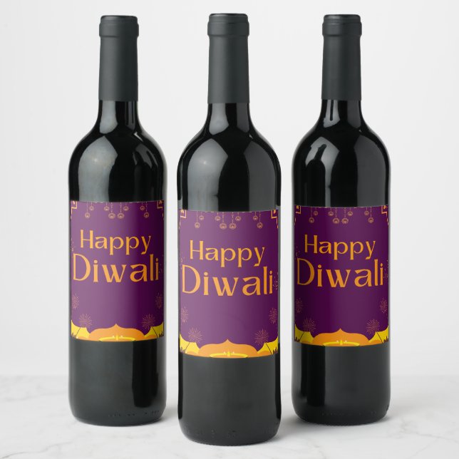 Rótulo De Garrafa De Cerveja Partido Happy Diwali (Garrafas)