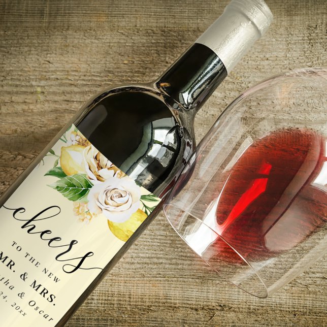 Rótulo De Garrafa De Cerveja Pasta Amarela de Pastel Moderna e Folha (Criador carregado)